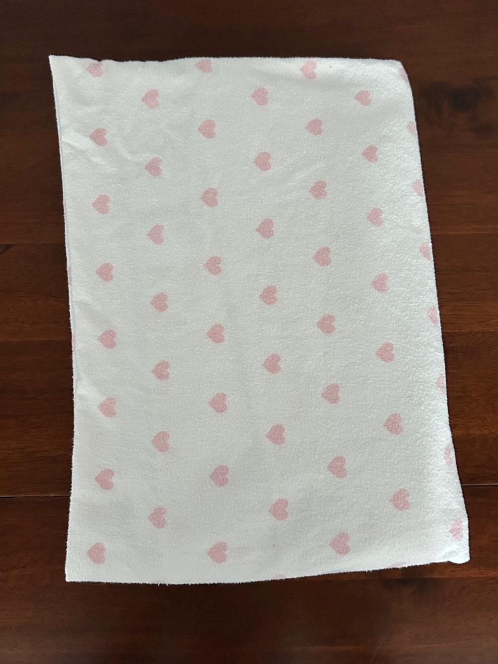 Pottery Barn Kids Pink Heart Flannel Flat and fitted Sheet set
